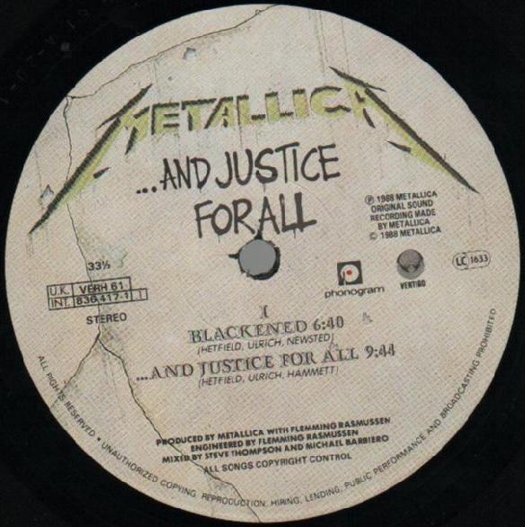 Metallica - ...And Justice For All | Vertigo (VERH 61) - 3