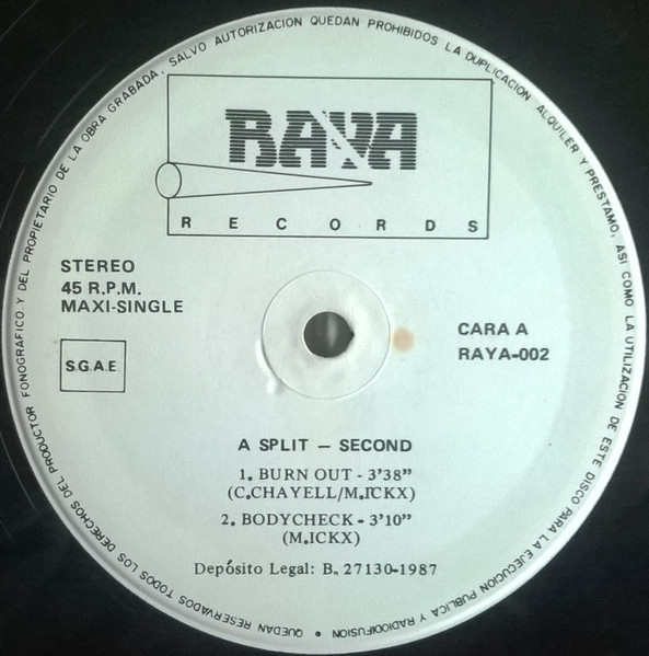 A Split - Second - A Split - Second | Raya Records (RAYA-002) - 3