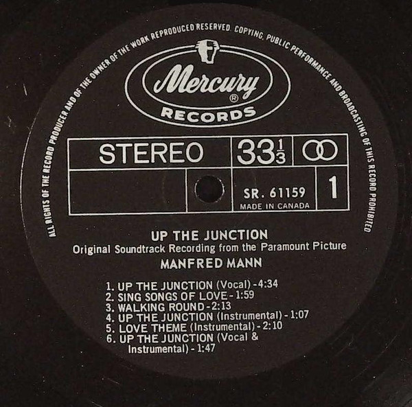 Manfred Mann - Up The Junction (Original Soundtrack Recording From The Paramount Picture) | Mercury (SR-61159) - 3