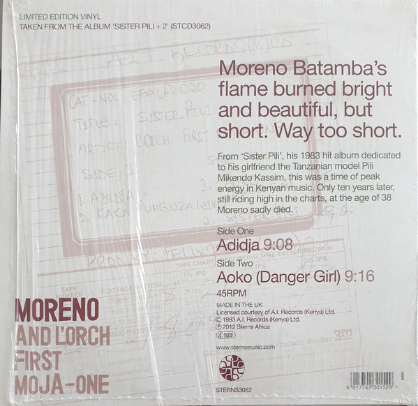 Moreno Batamba And Orchestra Moja One - Danger Girl | Stern's Africa (STERNS3062)