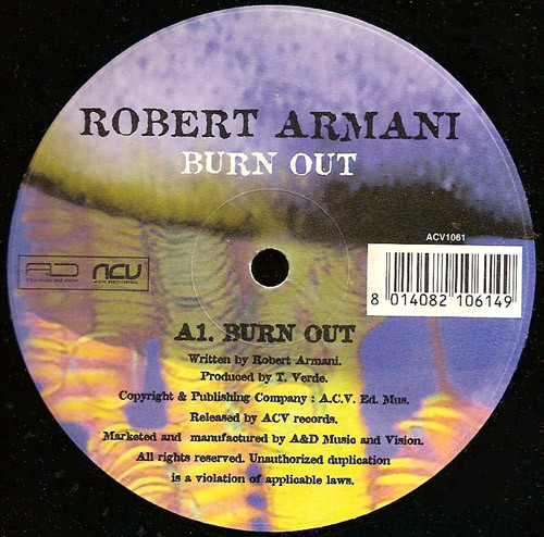 Robert Armani - Burn Out | ACV (ACV 1061)