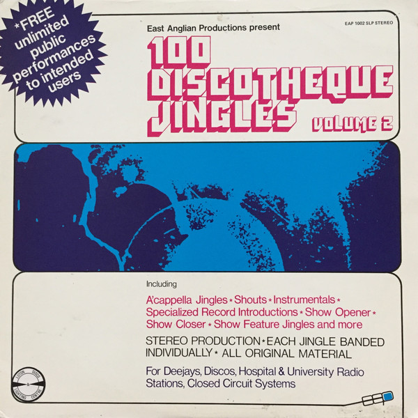 East Anglian Productions - 100 Discotheque Jingles Volume 2 | East Anglian Productions (EAP 1002 SLP)