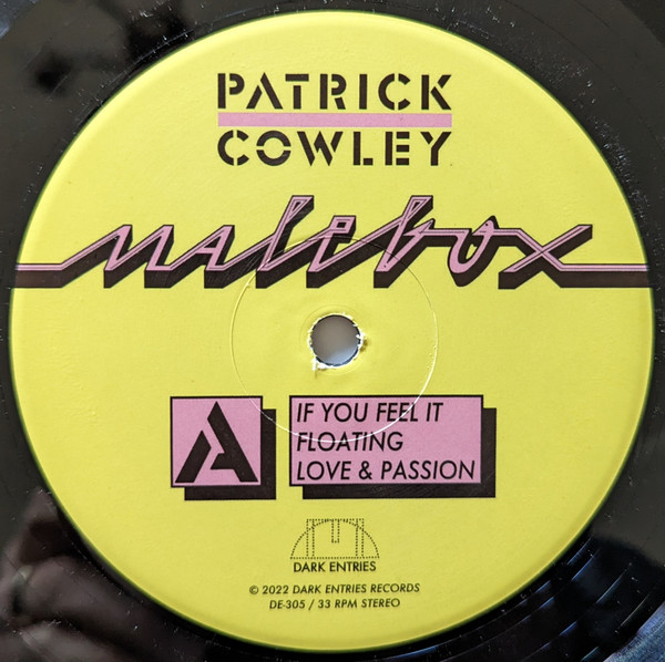 Patrick Cowley - Malebox | Dark Entries (DE-305) - 2