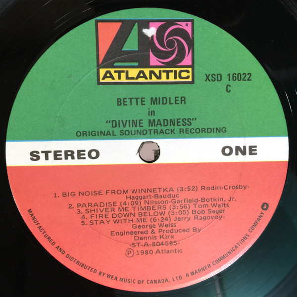 Bette Midler - Divine Madness | Atlantic (XSD 16022) - 3 Bette Midler - Divine Madness | Atlantic (XSD 16022) - 3