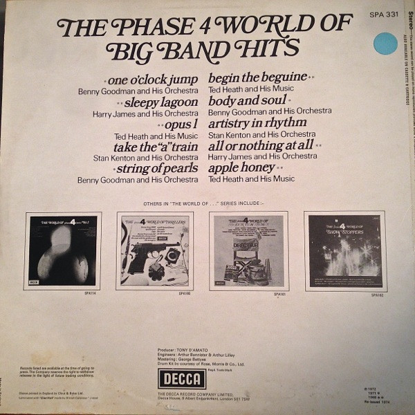 Various - The Phase 4 World Of Big Band Hits | Decca (SPA 331) - 2 Various - The Phase 4 World Of Big Band Hits | Decca (SPA 331) - 2