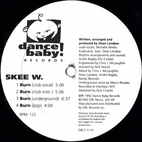 Skee W. - Burn | Dance Baby Records (DRLT-1114)