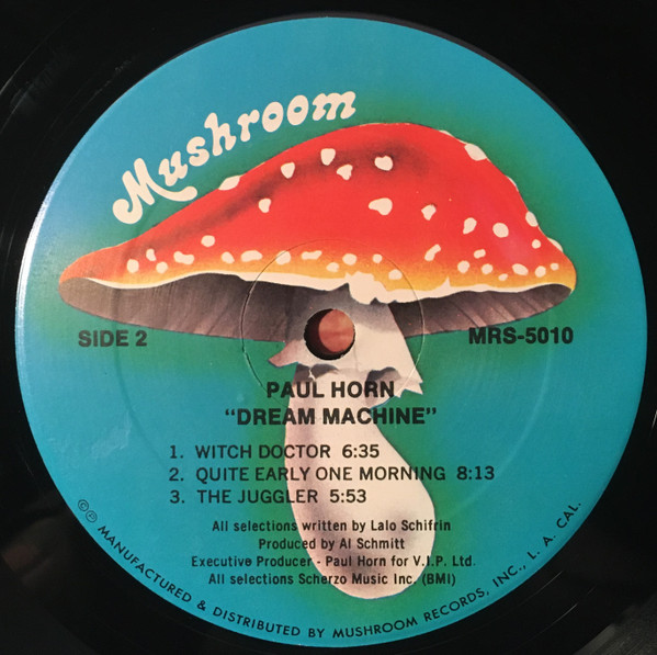 Paul Horn - Dream Machine | Mushroom Records (MRS-5010) - 4
