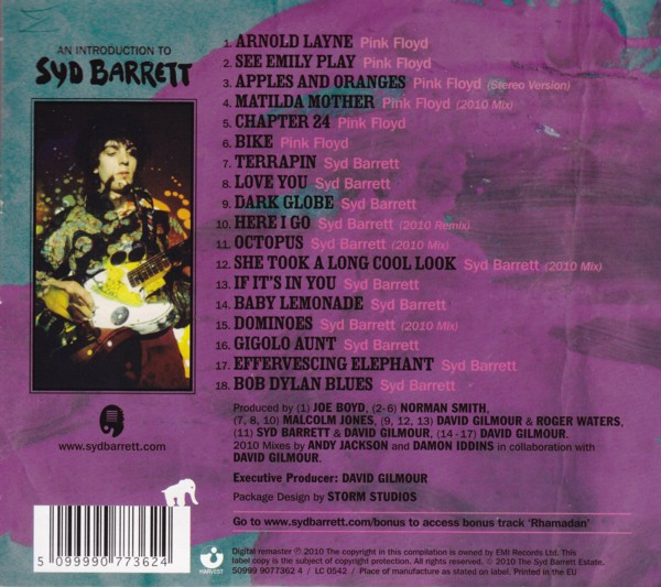 Syd Barrett - An Introduction To Syd Barrett | Harvest (50999 9 07736 2 4) - 2