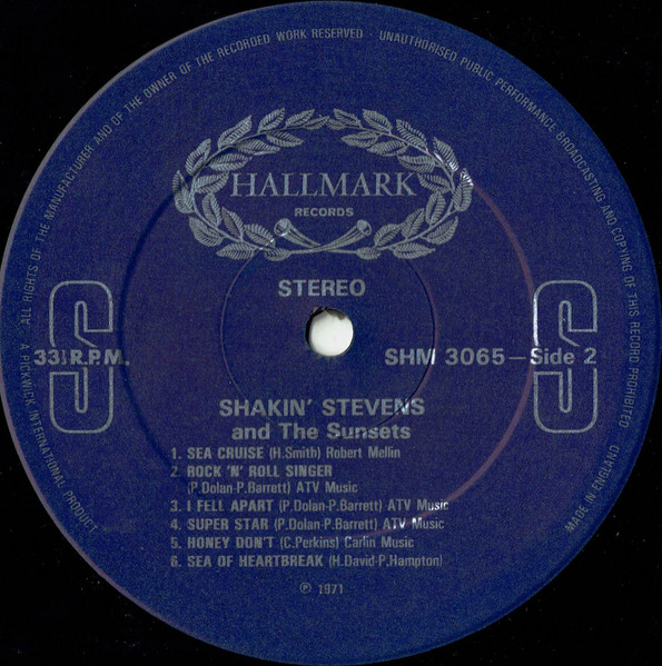 Shakin' Stevens And The Sunsets - Shakin' Stevens And The Sunsets | Hallmark Records (SHM 3065) - 4