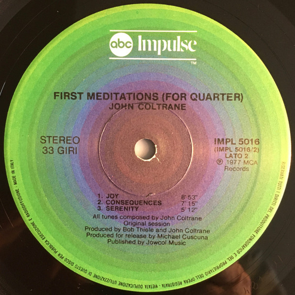 John Coltrane - First Meditations (For Quartet) | Impulse! (IMPL 5016) - 2