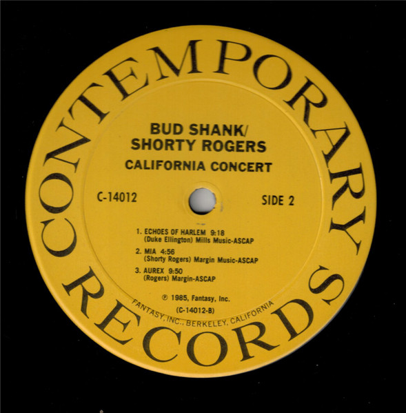 Bud Shank / Shorty Rogers - California Concert | Contemporary Records (C-14012) - 4