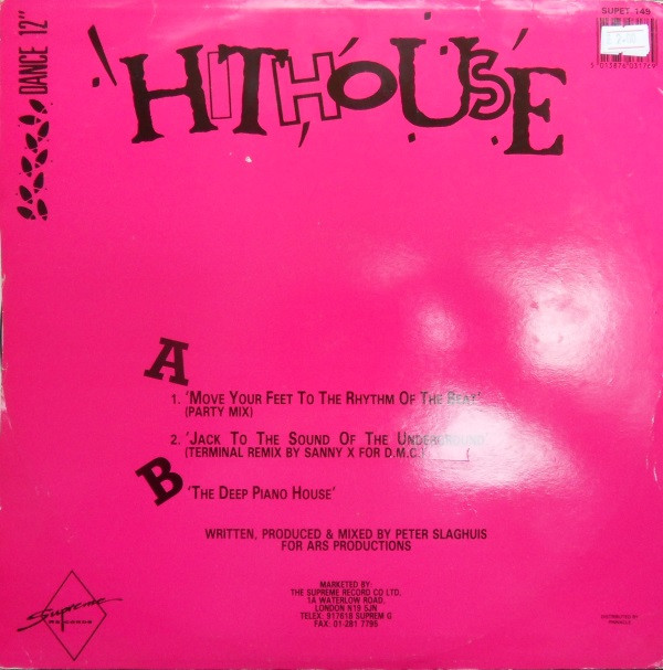 Hithouse - Move Your Feet To The Rhythm Of The Beat | Supreme Records (SUPET 149) - 4