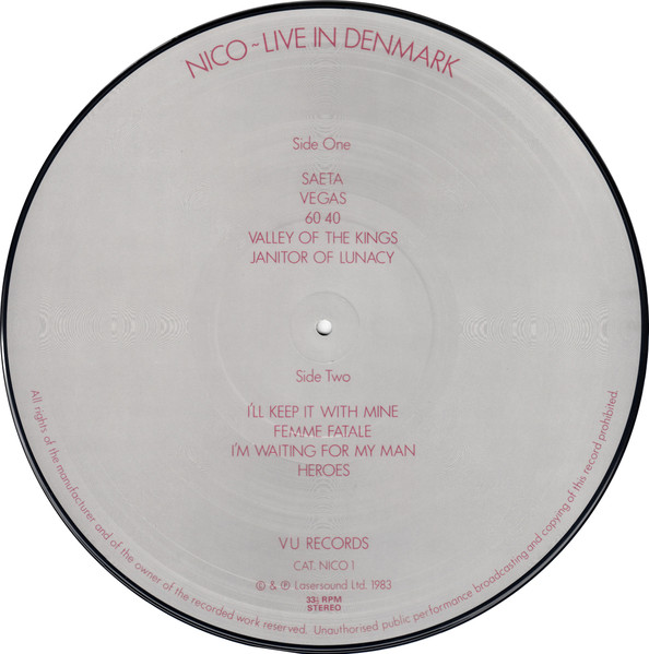 Nico - Live In Denmark | VU Records (NICO 1) - 2