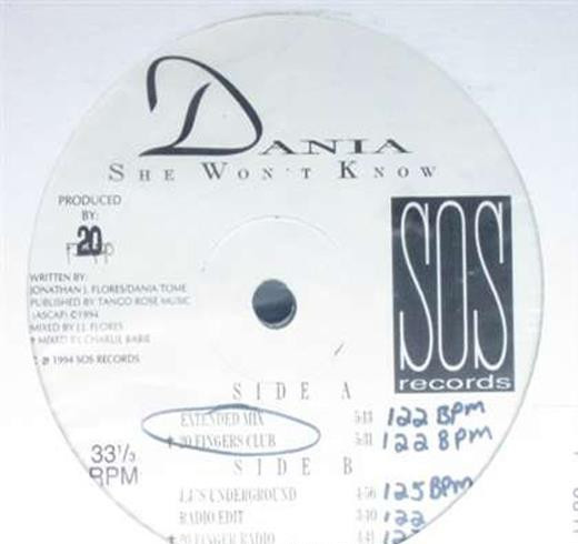 Dania - She Won't Know | SOS Records (SOS 1007-1)