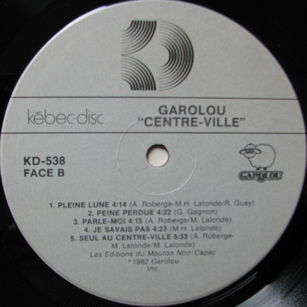 Garolou - Centre-Ville | Kébec-Disc (KD-538) - 2