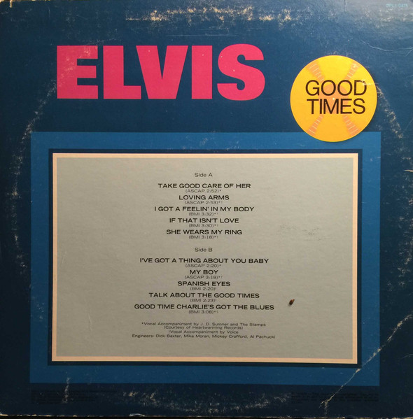 Elvis Presley - Good Times | RCA Victor (CPL1-0475) - 2