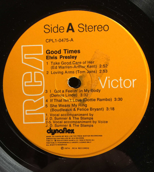 Elvis Presley - Good Times | RCA Victor (CPL1-0475) - 3