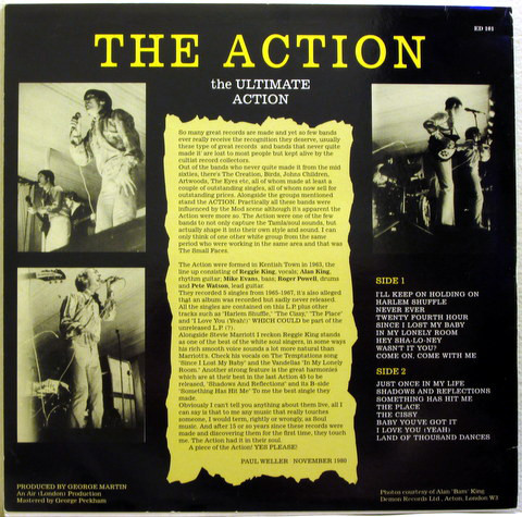 The Action - The Ultimate Action | Demon Records (ED 101) - 2