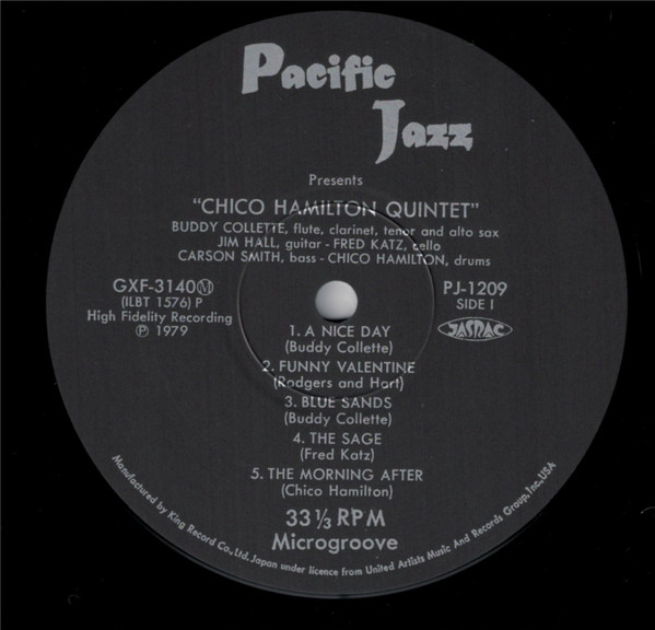 The Chico Hamilton Quintet - Chico Hamilton Quintet | Pacific Jazz (GXF 3140(M)) - 3