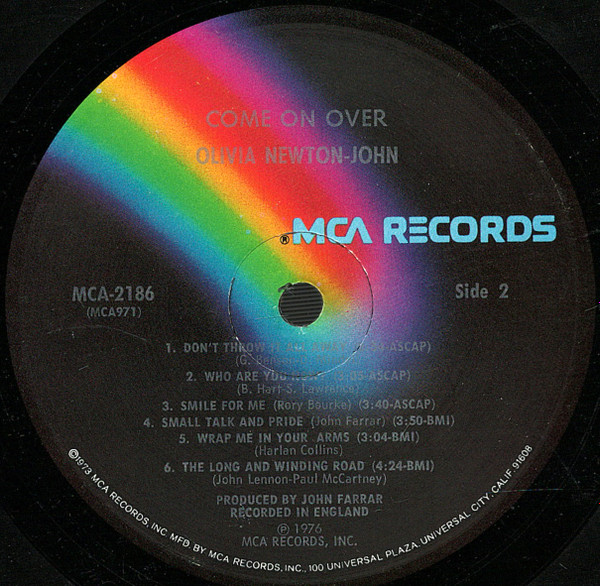 Olivia Newton-John - Come On Over | MCA Records (MCA-2186) - 4