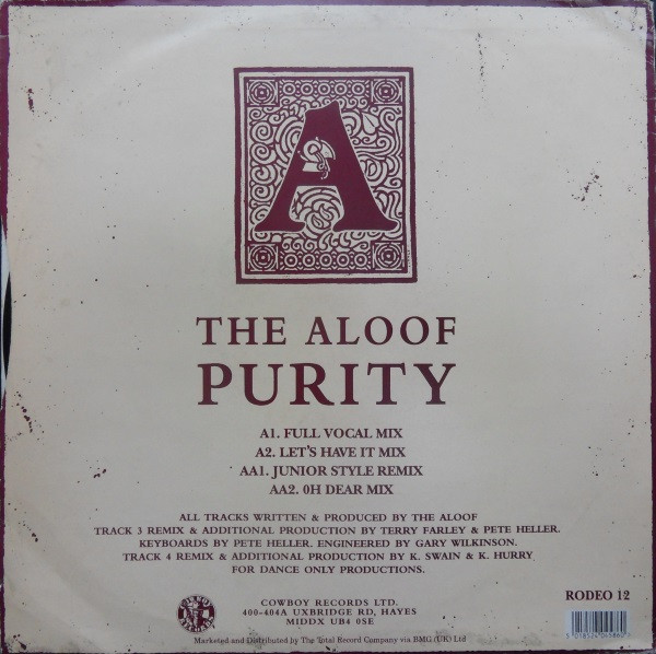 The Aloof - Purity | Cowboy Records (RODEO 12) - 2
