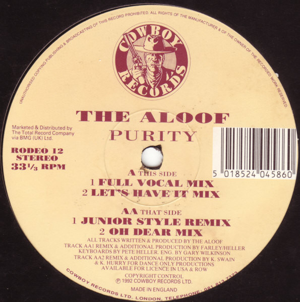 The Aloof - Purity | Cowboy Records (RODEO 12) - 4