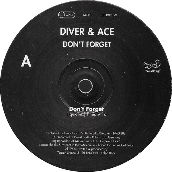Diver & Ace - Don't Forget | Three Little Pigs (TLP 002-TW)