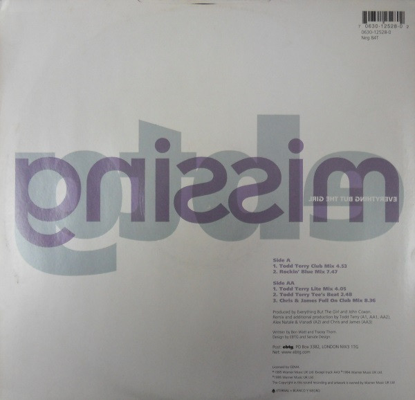 Everything But The Girl - Missing | Blanco Y Negro (Neg 84T) - 4 Everything But The Girl - Missing | Blanco Y Negro (Neg 84T) - 4