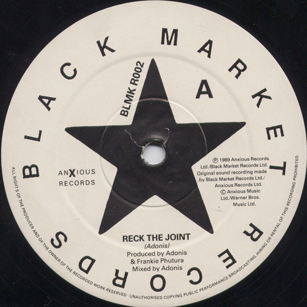 Adonis - Reck The Joint / H.O.U.S.E. | Black Market Records (BLMK R 002) - 3
