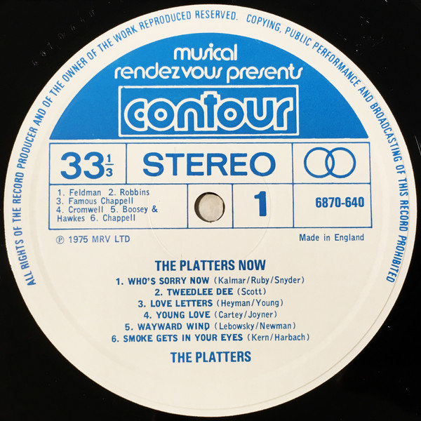 The Platters - The Platters Now | Contour (6870 640) - 3
