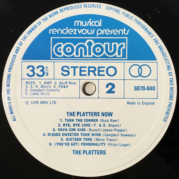The Platters - The Platters Now | Contour (6870 640) - 4