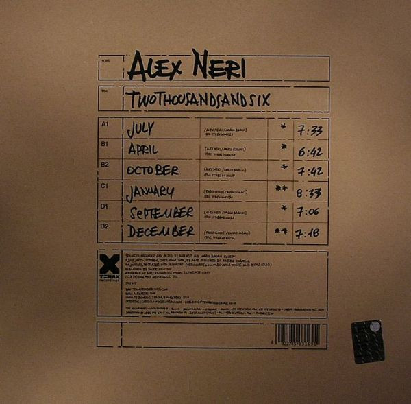 Alex Neri - Twothousandandsix | Tenax Recordings (TNX015)