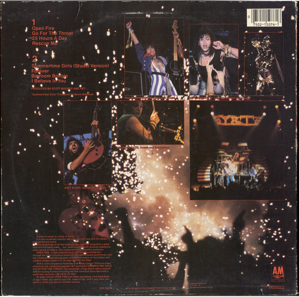 Y & T - Open Fire | A&M Records (SP-5076) - 2 Y & T - Open Fire | A&M Records (SP-5076) - 2