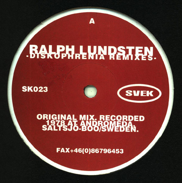 Ralph Lundsten - Diskophrenia Remixes | Svek (SK023) - main