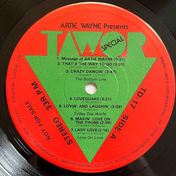 Various - Artie Wayne Presents TAWOR Special | TAWOR Records (TD-17) - 3