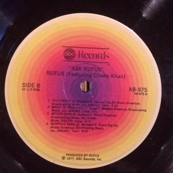 Rufus & Chaka Khan - Ask Rufus | ABC Records (AB-975) - 4