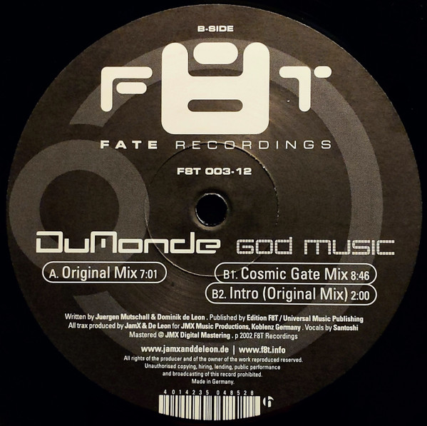 DuMonde - God Music | Fate Recordings (F8T 003-12) - 4