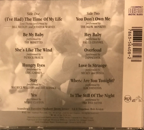 Various - Dirty Dancing (Original Soundtrack) [CD]b | RCA (6408-2-R) - 2