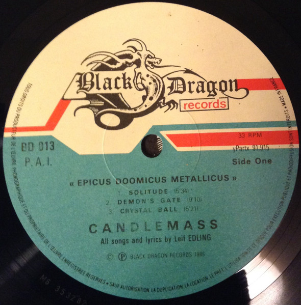Candlemass - Epicus Doomicus Metallicus | Black Dragon Records (BD 013) - 4