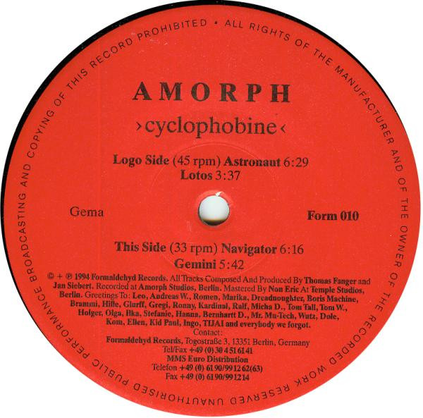 Amorph - Cyclophobine | Formaldehyd (Form 010)