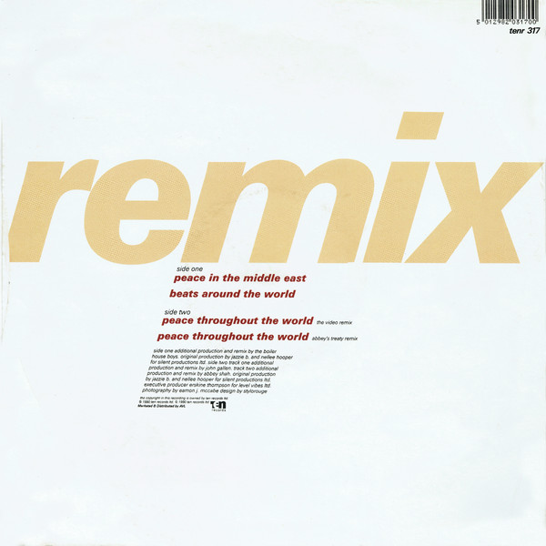 Maxi Priest Featuring Jazzie B - Peace Throughout The World (The Remixes) | 10 Records (TENR 317) - 2 Maxi Priest Featuring Jazzie B - Peace Throughout The World (The Remixes) | 10 Records (TENR 317) - 2