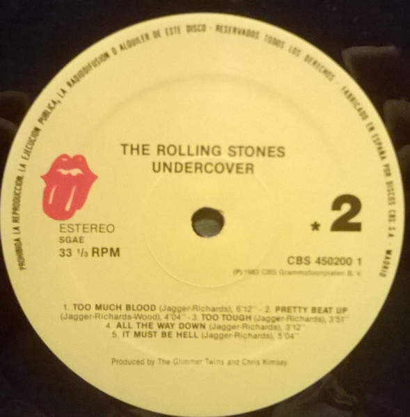 The Rolling Stones - Undercover | Rolling Stones Records (CBS 450200 1) - 4