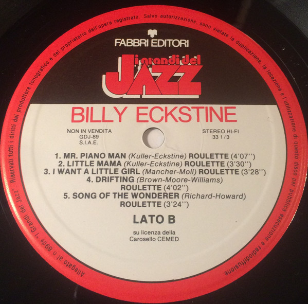 Billy Eckstine - Billy Eckstine | Fabbri Editori (GdJ 89) - 4 Billy Eckstine - Billy Eckstine | Fabbri Editori (GdJ 89) - 4