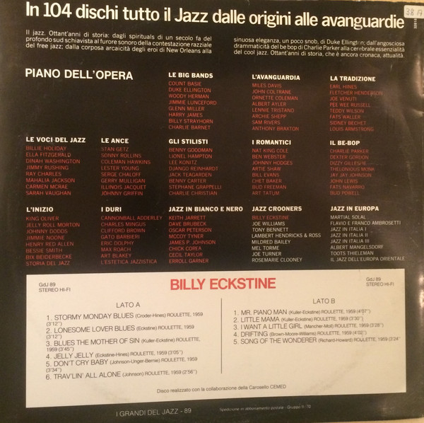 Billy Eckstine - Billy Eckstine | Fabbri Editori (GdJ 89) - 2 Billy Eckstine - Billy Eckstine | Fabbri Editori (GdJ 89) - 2