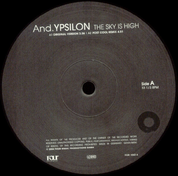And.Ypsilon - The Sky Is High | Four Music (FOR 1062 6)