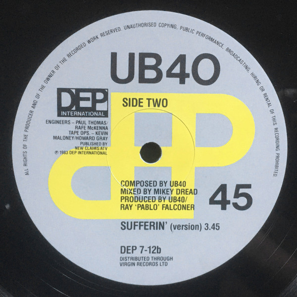 UB40 - Red Red Wine | DEP International (DEP 7-12) - 2