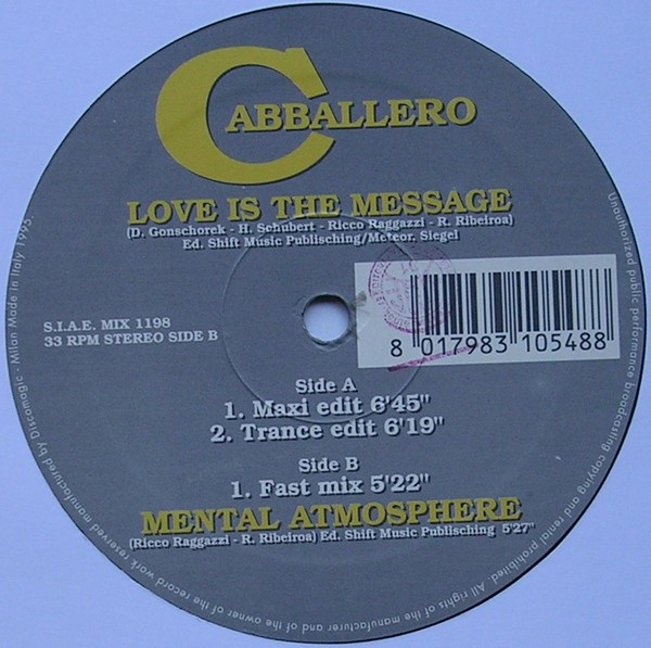 Cabballero - Love Is The Message | Discomagic Records (MIX 1198) - 4