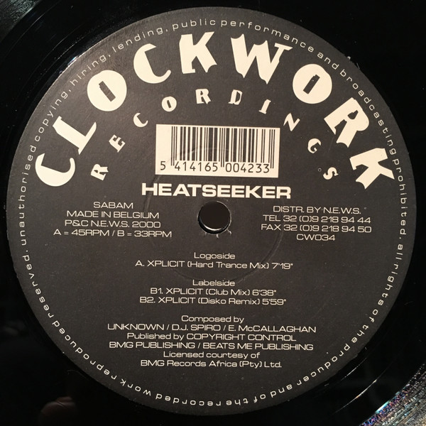 Heatseeker - Xplicit | Clockwork Recordings (CW 034) - 3