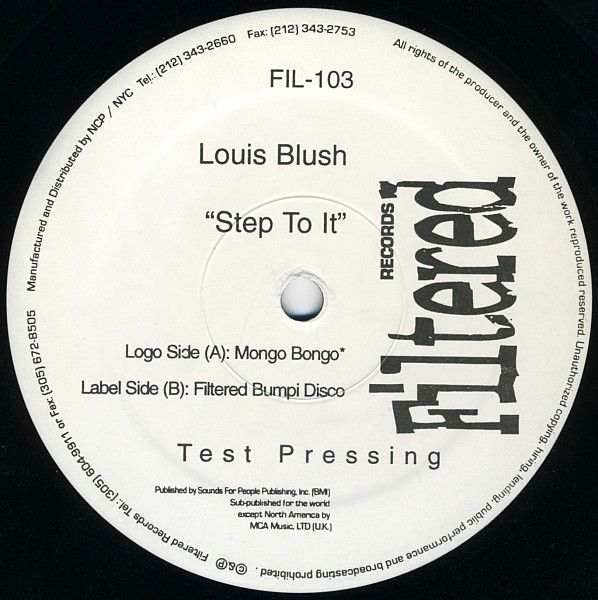 Louis Blush - Step To It | Filtered Records (FIL-103)