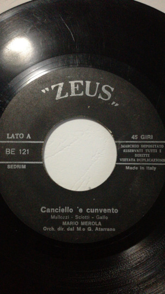 Mario Merola - Canciello 'E Cunvento | Zeus (BE 121)